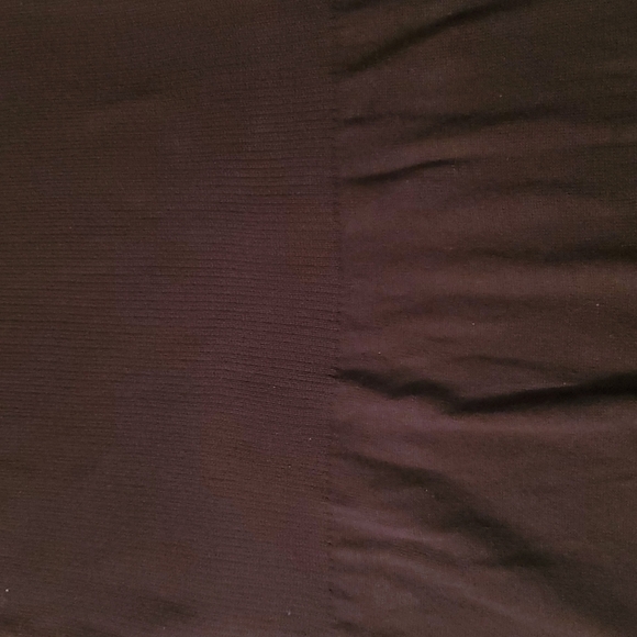 AX Armani Exchange Dress Size S black ribbed sweater dress and blue trim - Picture 3 of 11